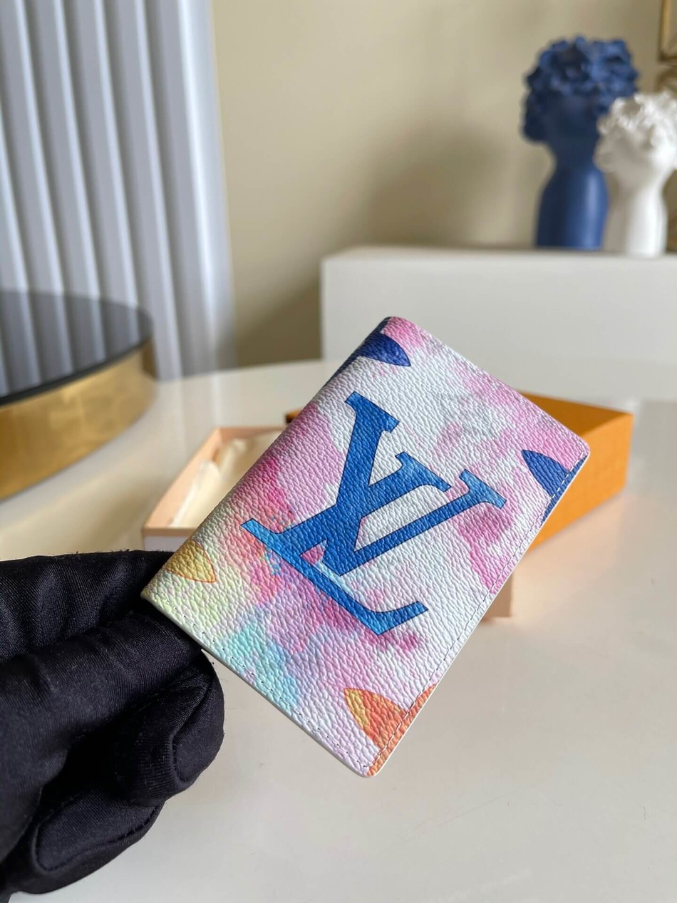 Louis Vuitton Pocket Organizer watercolor pocket wallet M80456