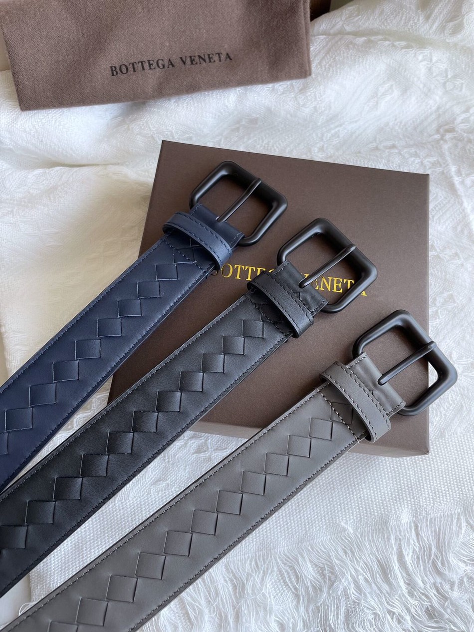 Bottega Veneta leather hand-woven 3.5cm belt