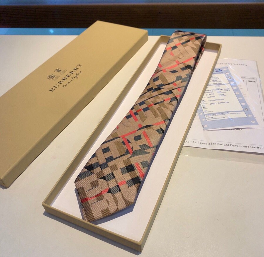 Burberry 100% top jacquard silk men s tie
