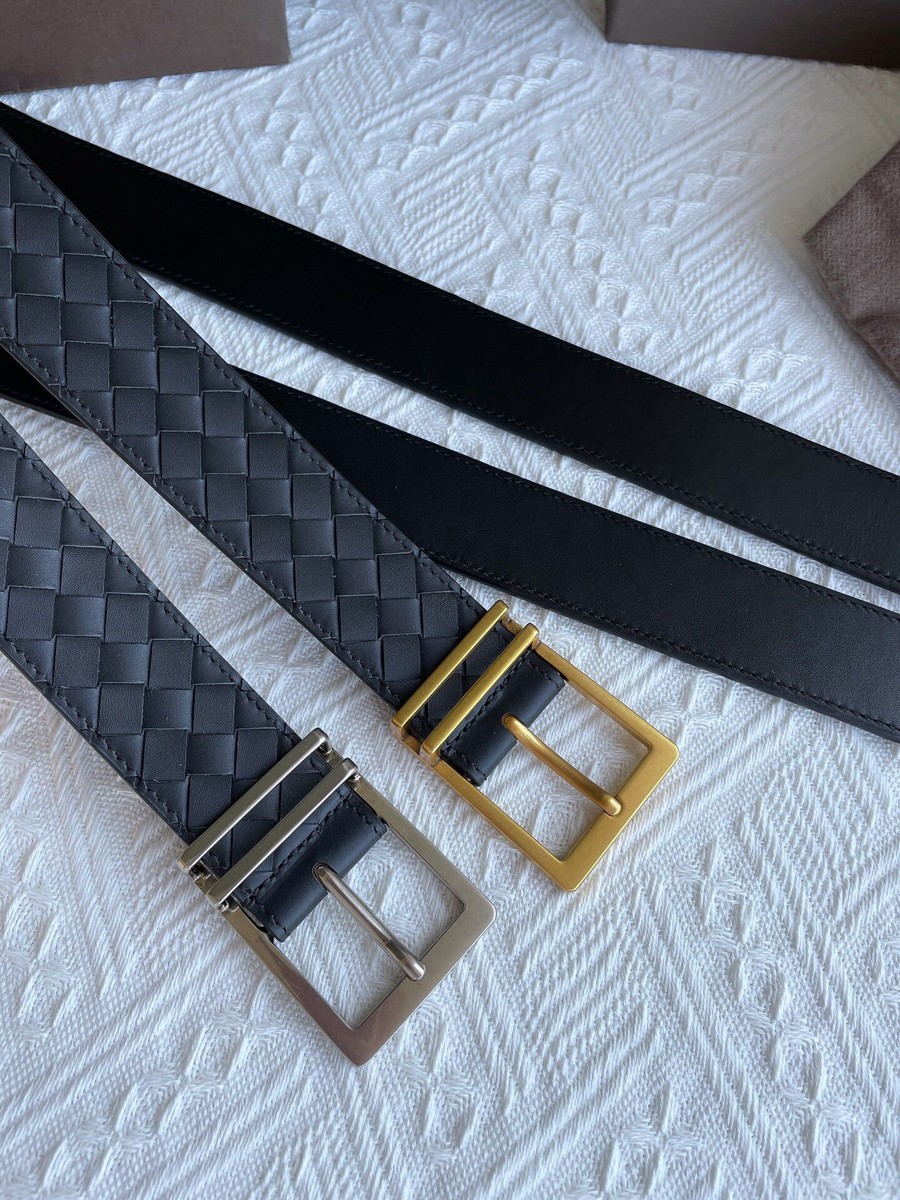 Bottega Veneta Cowhide hand-woven men s 3.5cm belt