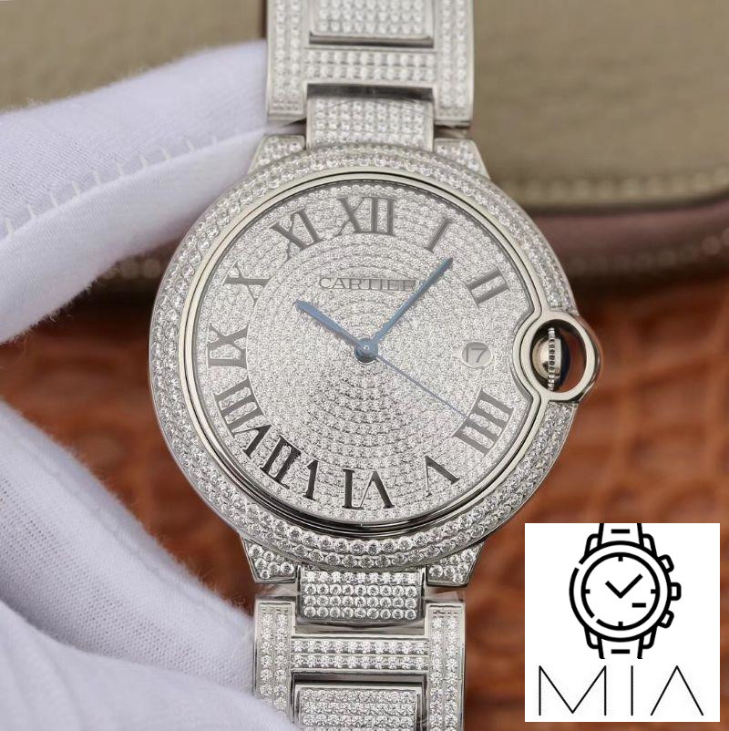 Ballon Bleu De Cartier WE9009Z3 42mm TW Factory Silver Diamond Dial