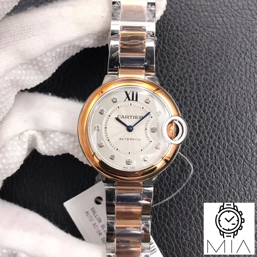 Ballon Bleu De Cartier 28MM V6 Factory Stainless Steel Bezel