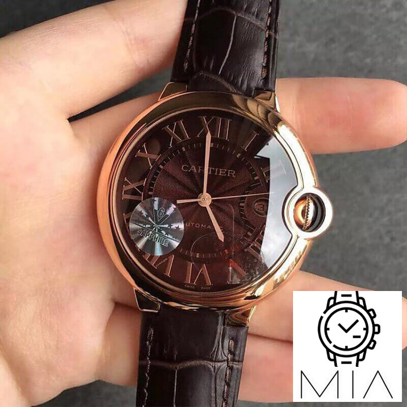 Ballon Bleu De Cartier W6920037 V6 Factory Brown Strap