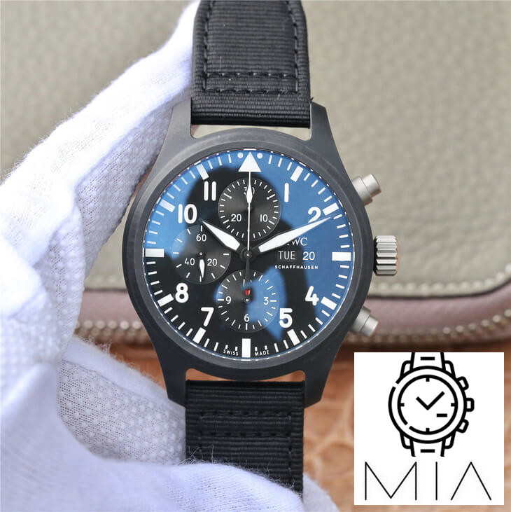 IWC Pilot IW389101 ZF Factory Black Strap