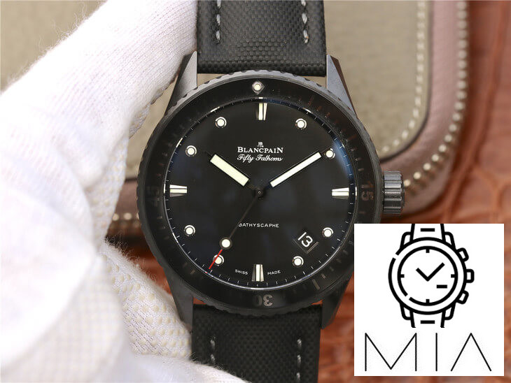 Blancpain Fifty Fathoms Bathyscaphe 5000-0130-B52-B GF Factory Black Strap