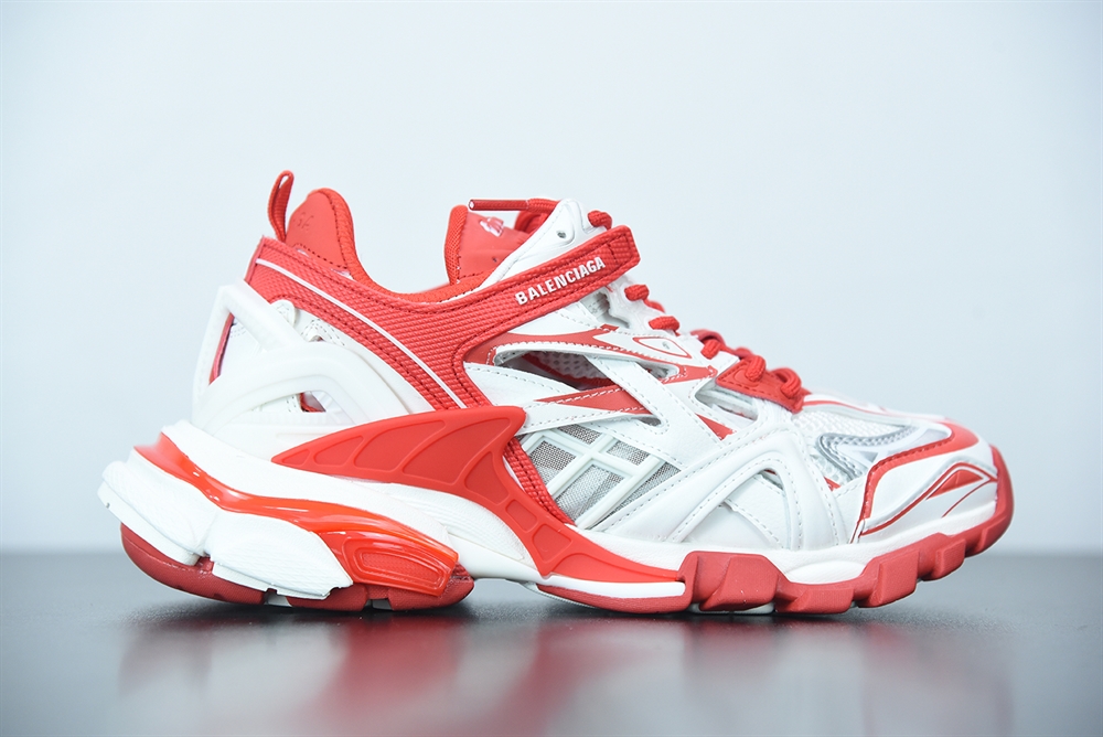 Balenciaga Track.2 Open Sneaker White Bright Red(With Video)